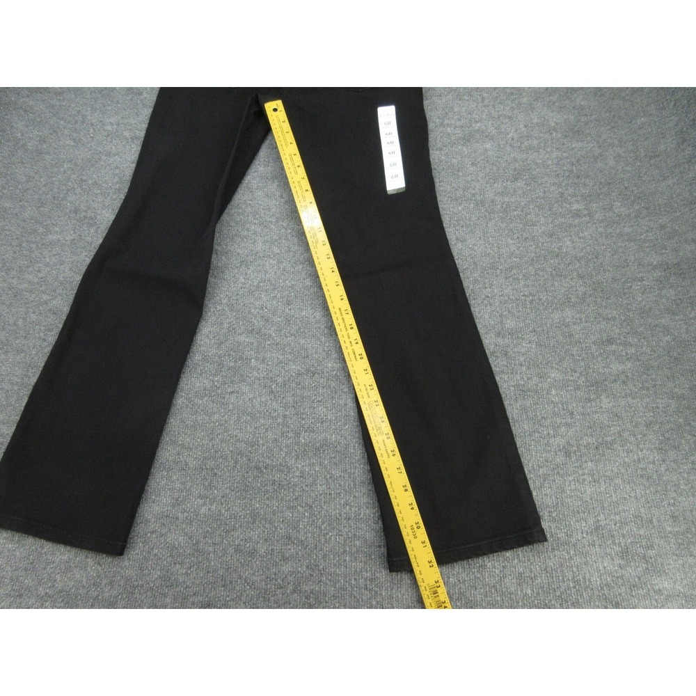 Wonderly Womens Jeans Bootcut NWT Black Mid Rise Slight Flare Stretch 6R - Picture 2 of 11